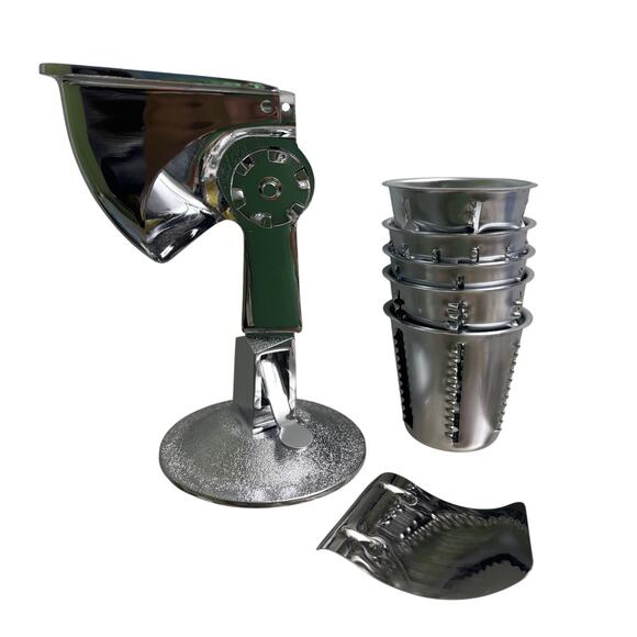 King Kutter VTG Manual Vegetable Fruit Food Processor Stainless Steel 5 Cones - Picture 2 of 11